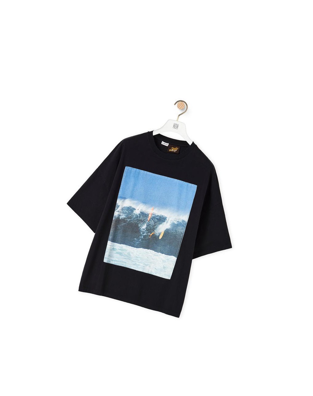 Loewe Surf print T-shirt in cotton Grise Foncé Bleu | 7938DIWUB