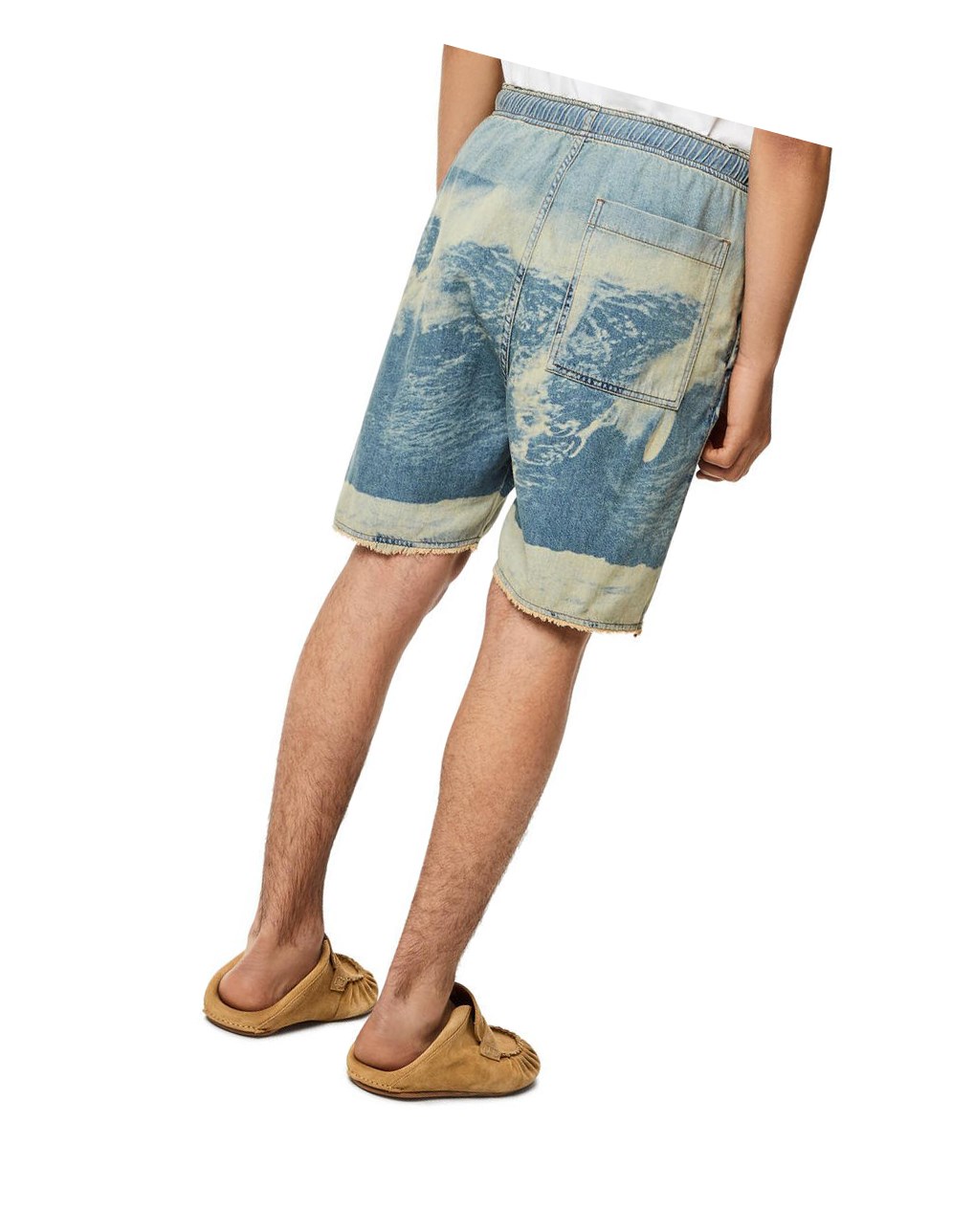 Loewe Surf print drawstring shorts in denim Bleu | 1064EDOLN