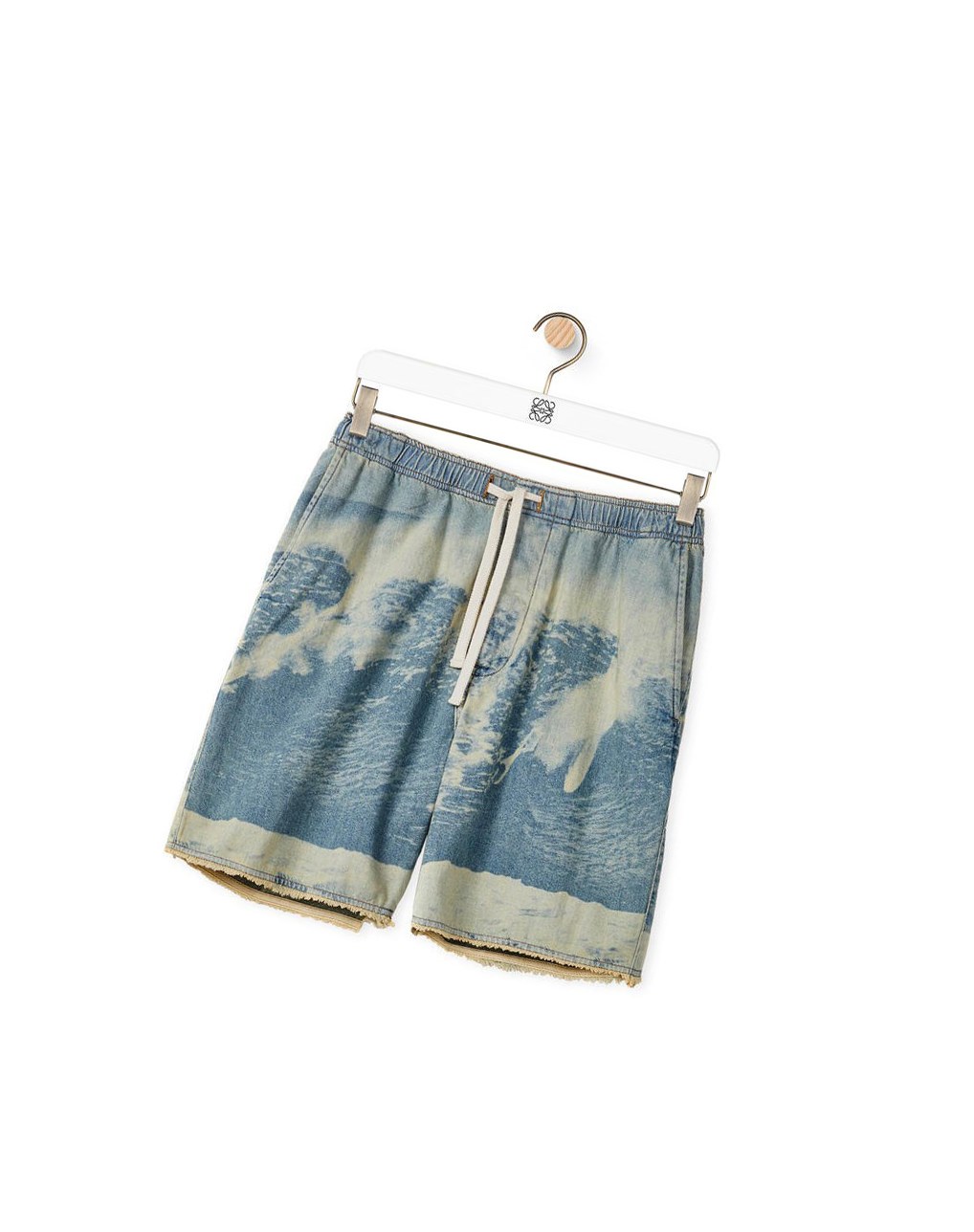 Loewe Surf print drawstring shorts in denim Bleu | 1064EDOLN