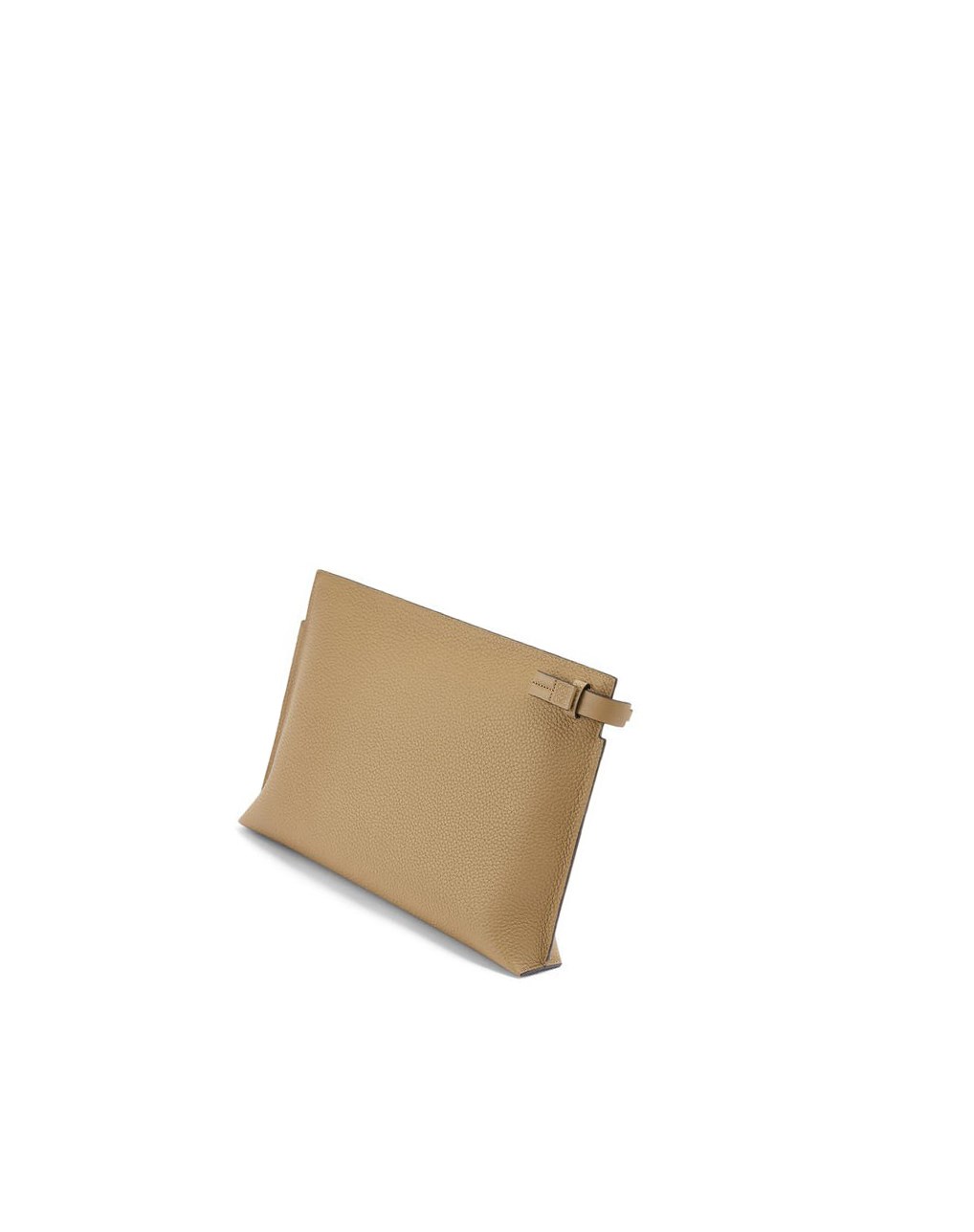 Loewe T Pouch in grained calfskin Noir | 0265HXOZV