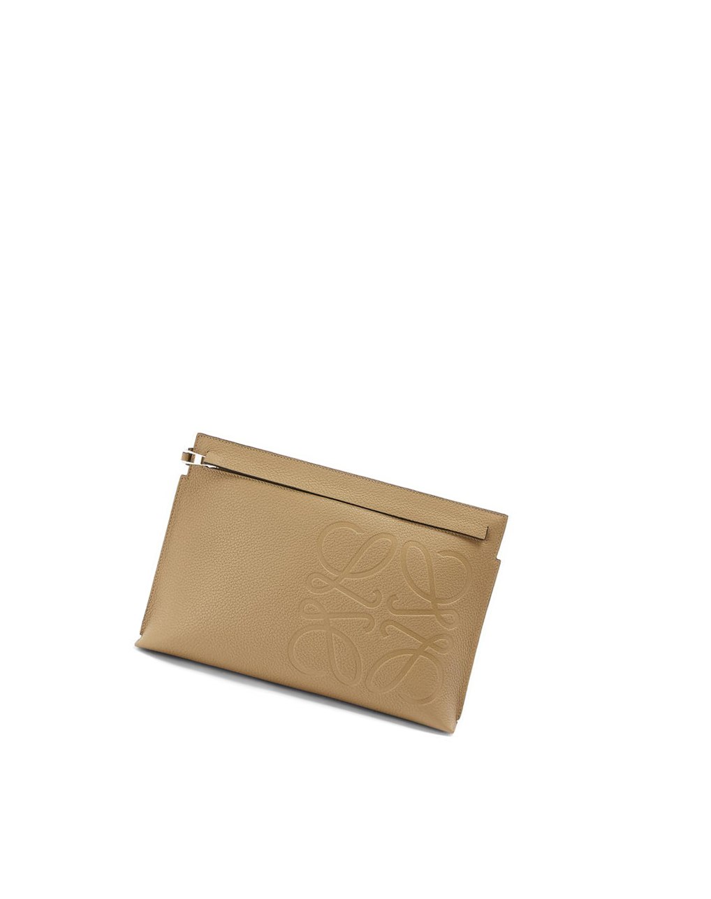 Loewe T Pouch in grained calfskin Noir | 0265HXOZV