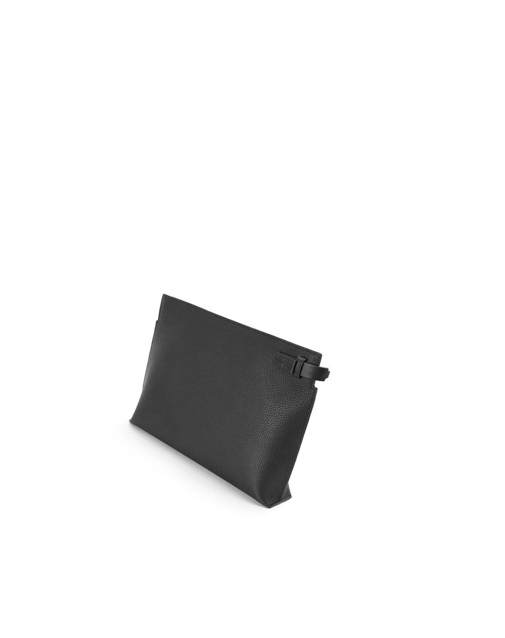 Loewe T Pouch in grained calfskin Noir | 0274JEXFY