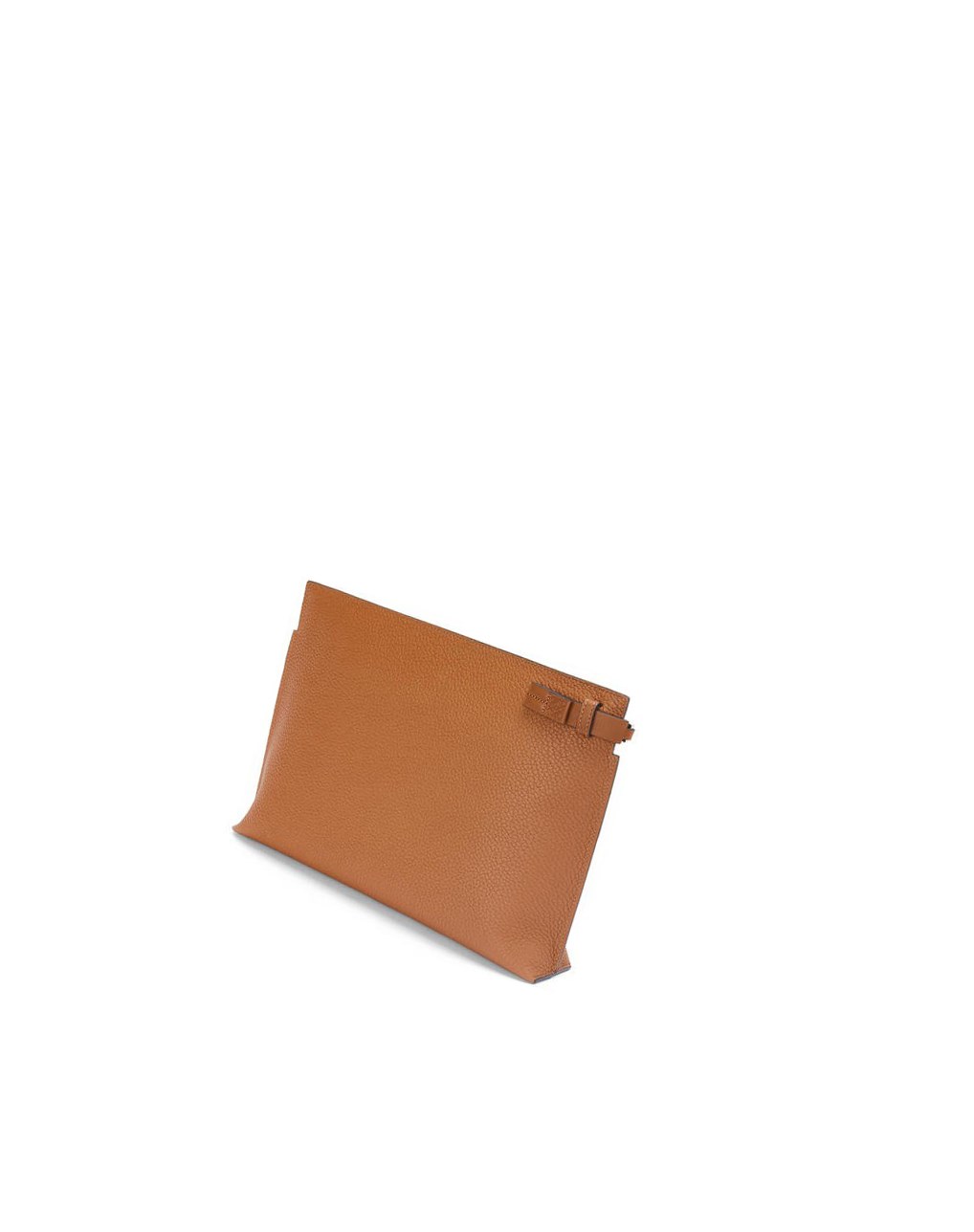 Loewe T Pouch in grained calfskin Tan | 0451XWVGT