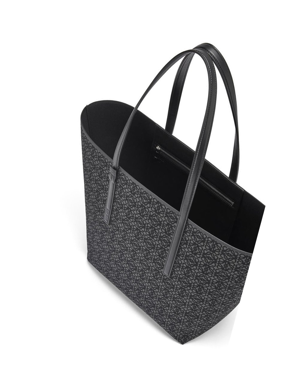 Loewe T Tote bag in Anagram jacquard and calfskin Noir | 5279XBIVN