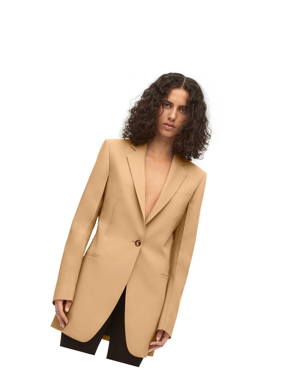 Loewe Tailored jacket in wool Beige | 2589AGNEW