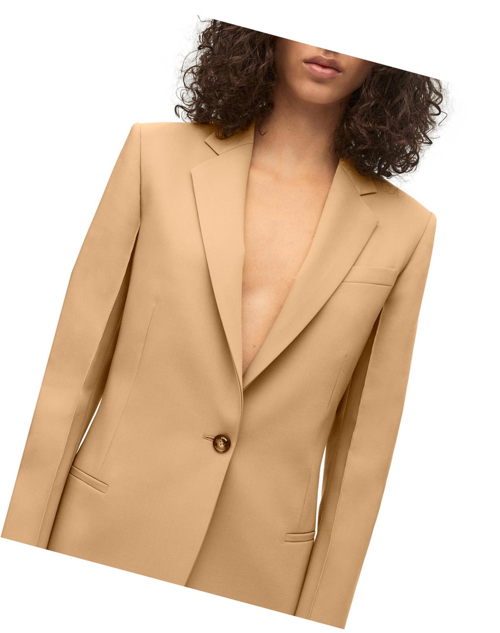 Loewe Tailored jacket in wool Beige | 2589AGNEW