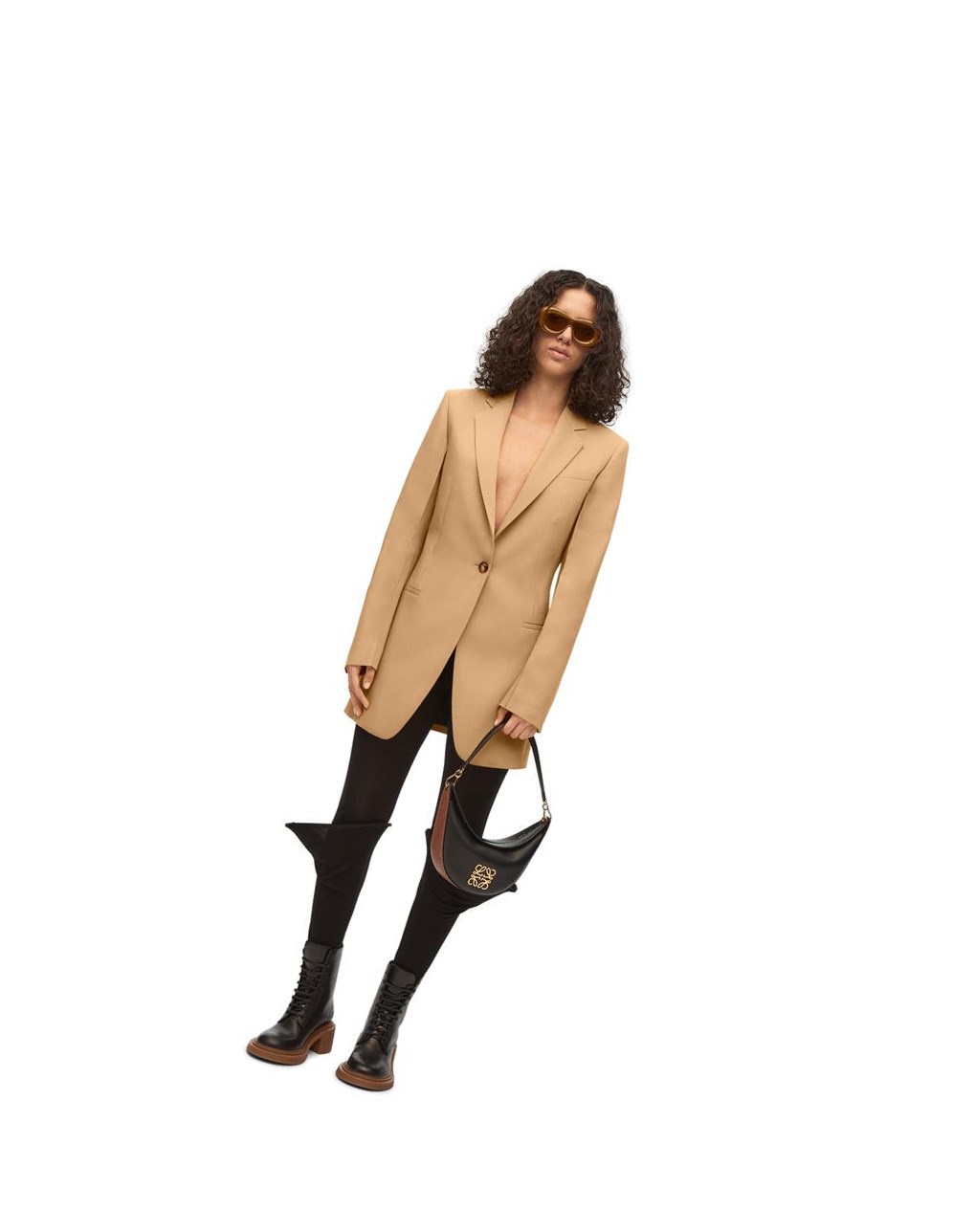 Loewe Tailored jacket in wool Beige | 2589AGNEW