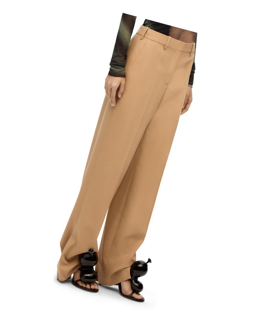 Loewe Tailored trousers in wool Beige | 4219FDNGX