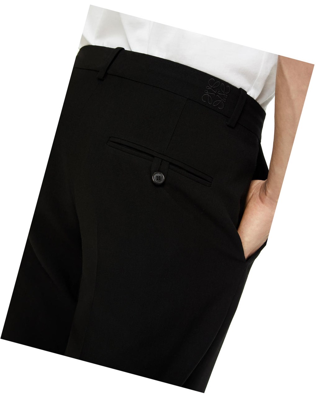 Loewe Tailored trousers in wool Noir | 9135FHKIZ