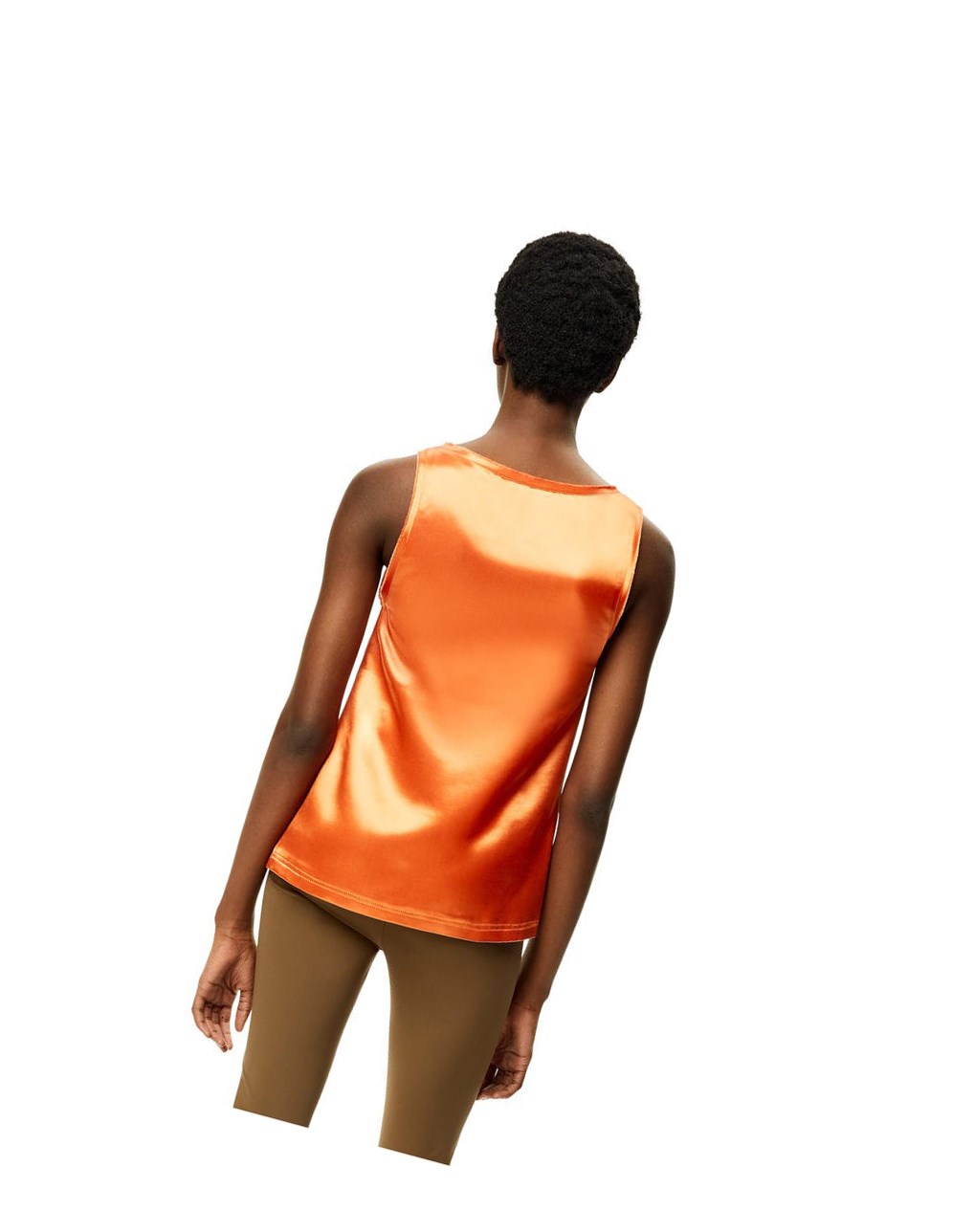 Loewe Tank top in satin Orange | 2367BCPXY