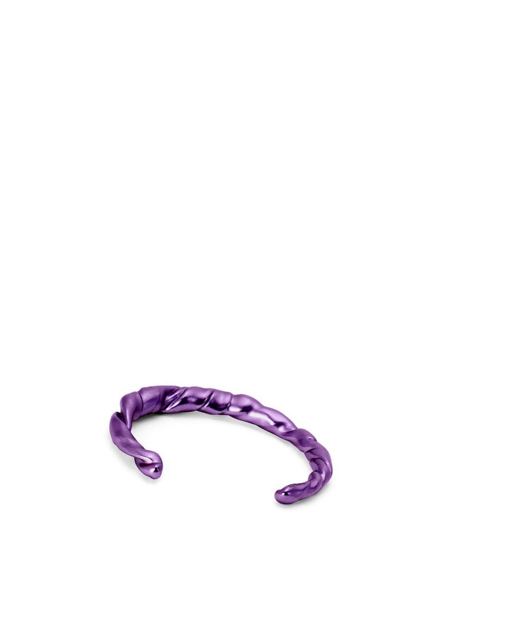 Loewe Thin nappa twist cuff in sterling silver Violette Foncé | 9082ANUXW