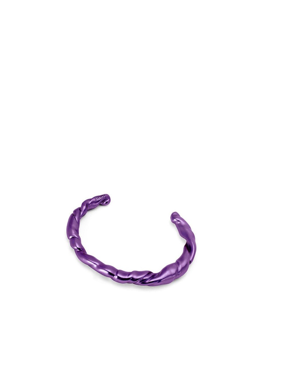 Loewe Thin nappa twist cuff in sterling silver Violette Foncé | 9082ANUXW