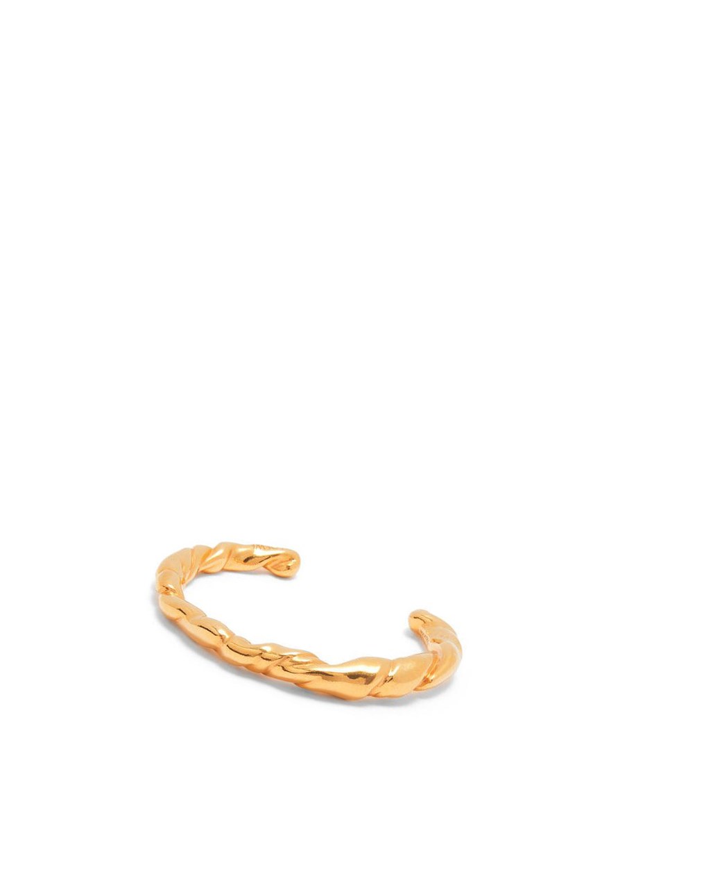 Loewe Thin nappa twist cuff in sterling silver Doré | 9381ACGTB