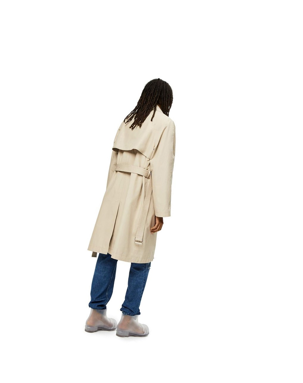 Loewe Trench coat in cotton Grise | 4253MQLIF