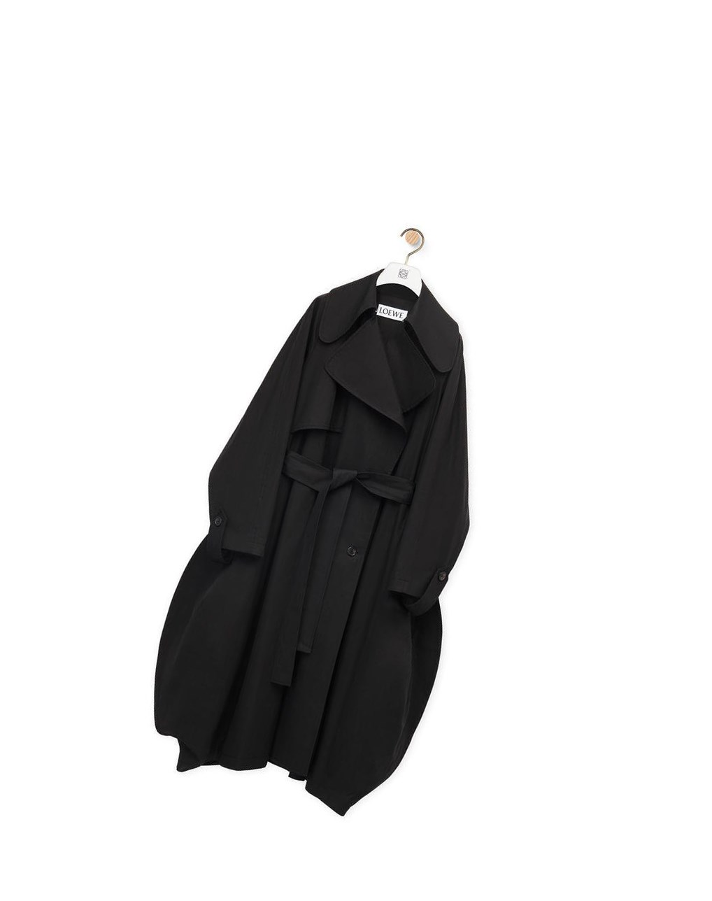 Loewe Trench coat in cotton Noir | 8710VDHGN