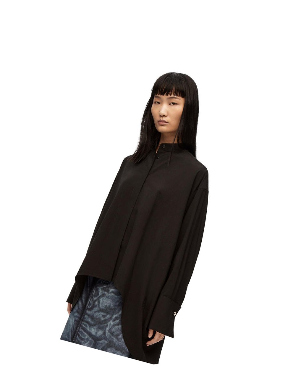 Loewe Tunic shirt in wool Noir | 1386AXYIM