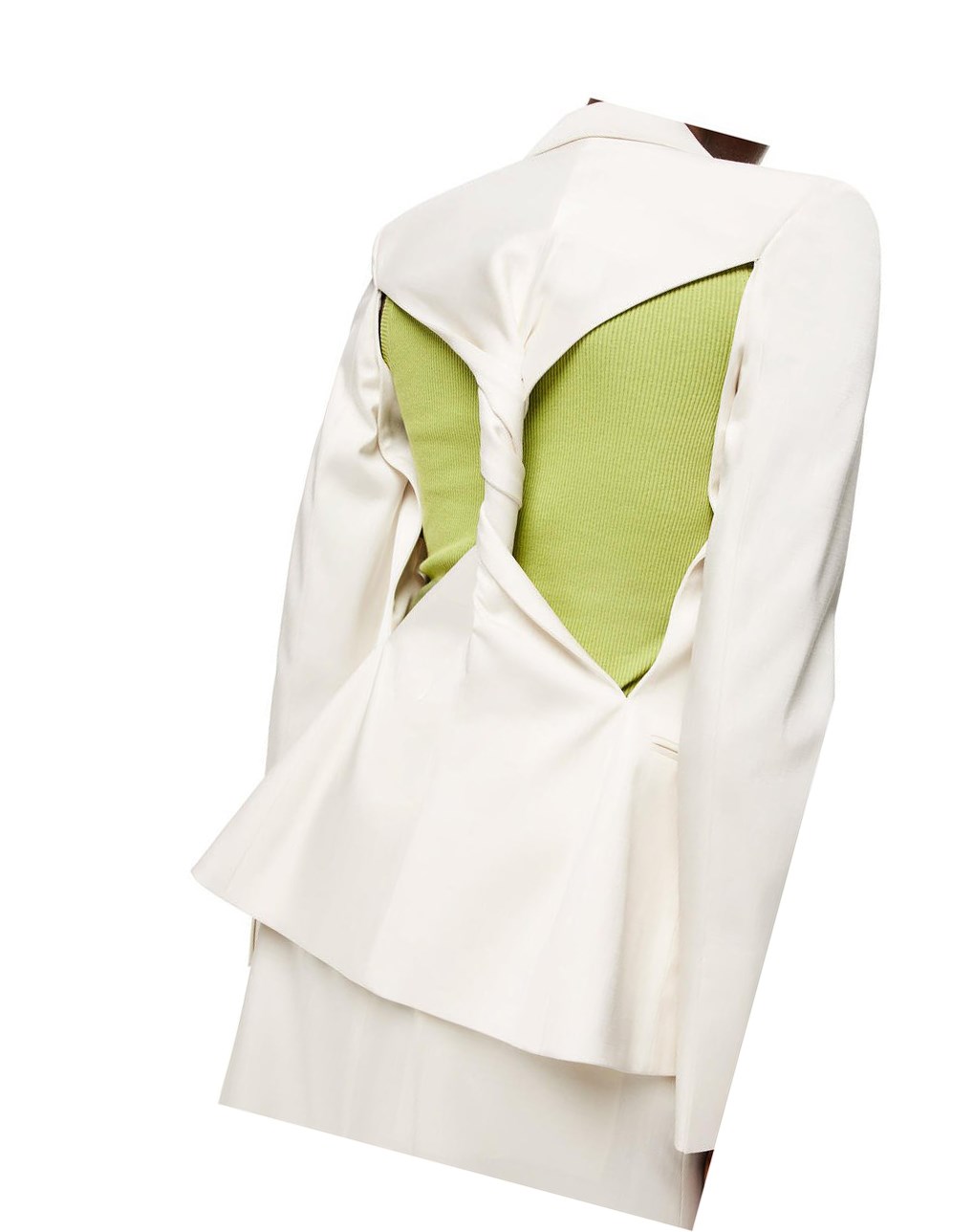 Loewe Twisted jacket in wool and silk Blanche | 7830SRIDC