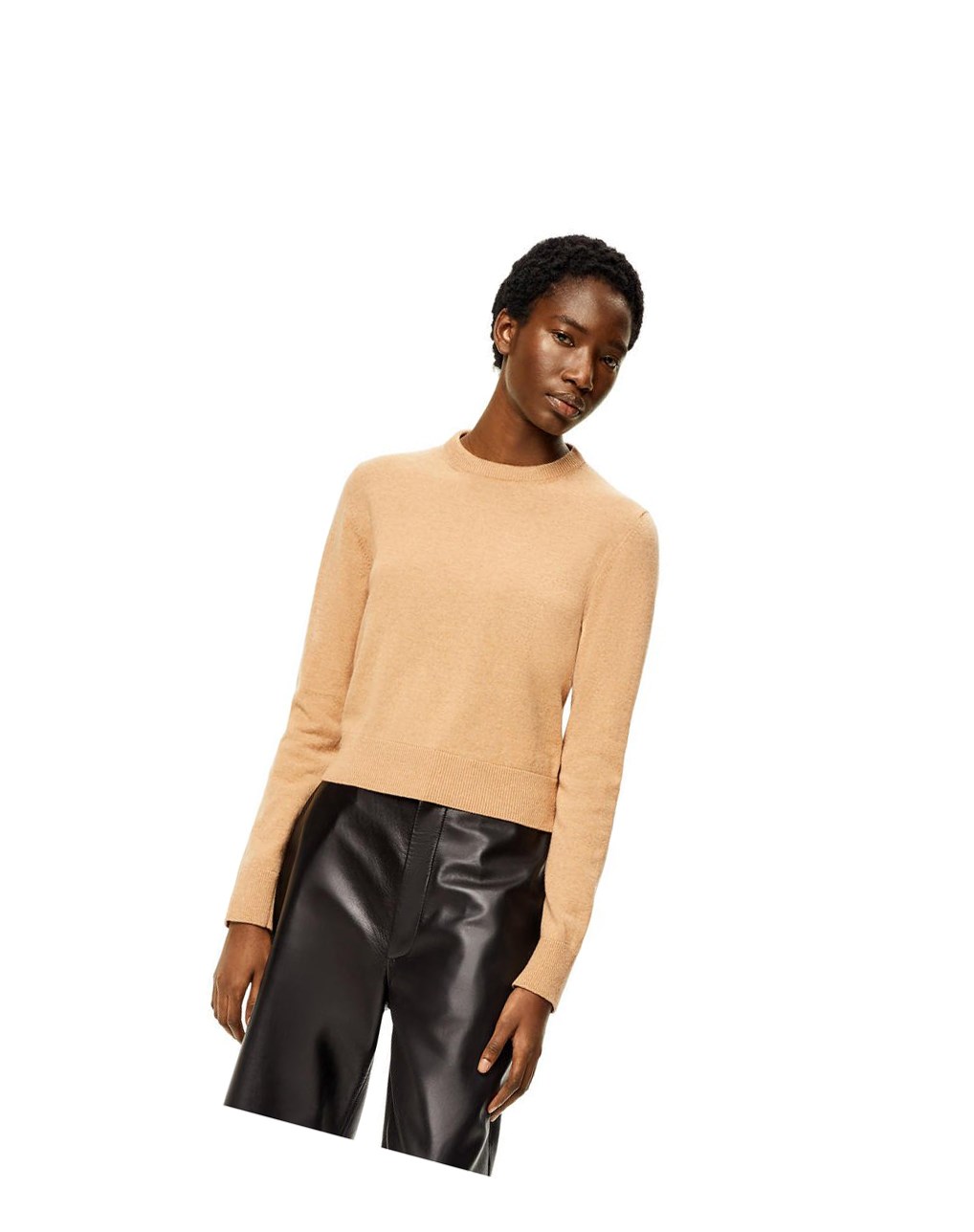 Loewe Twisted sweater in wool Camel | 5063SQTEG