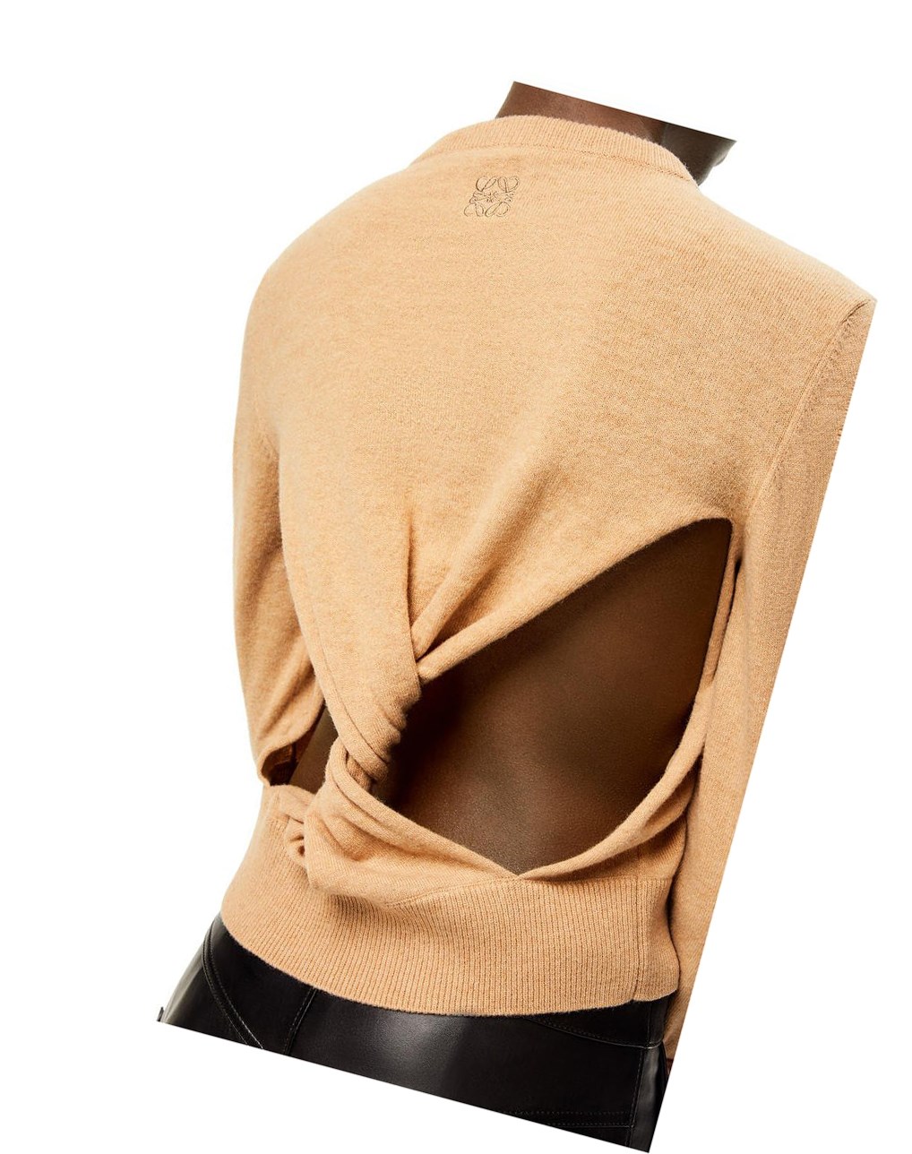 Loewe Twisted sweater in wool Camel | 5063SQTEG