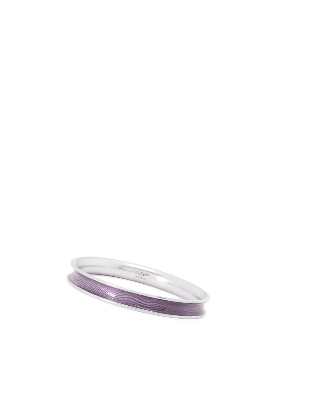 Loewe Wave bangle in sterling silver and enamel Violette Clair | 1542KFVTZ