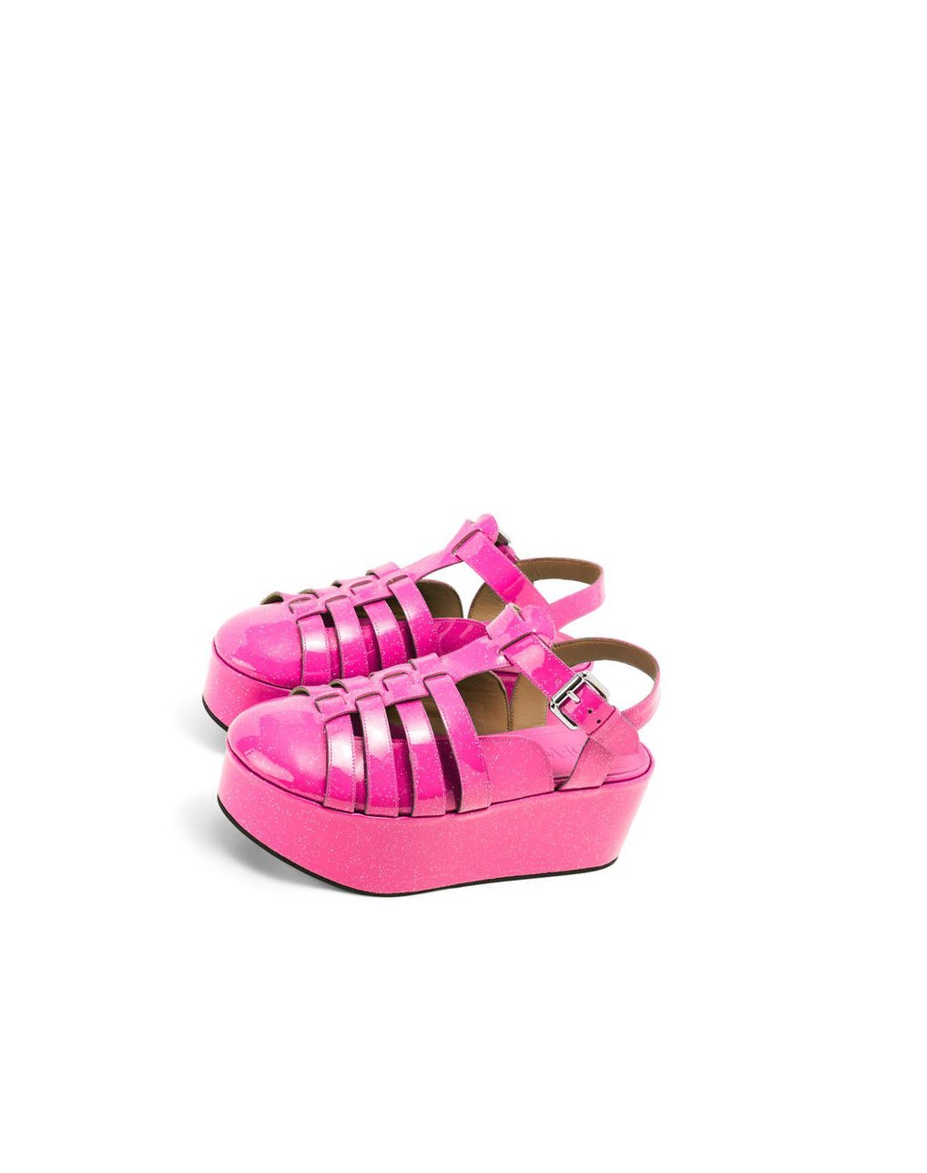 Loewe Wedge sandal in calfskin Rose | 5293YWIJU