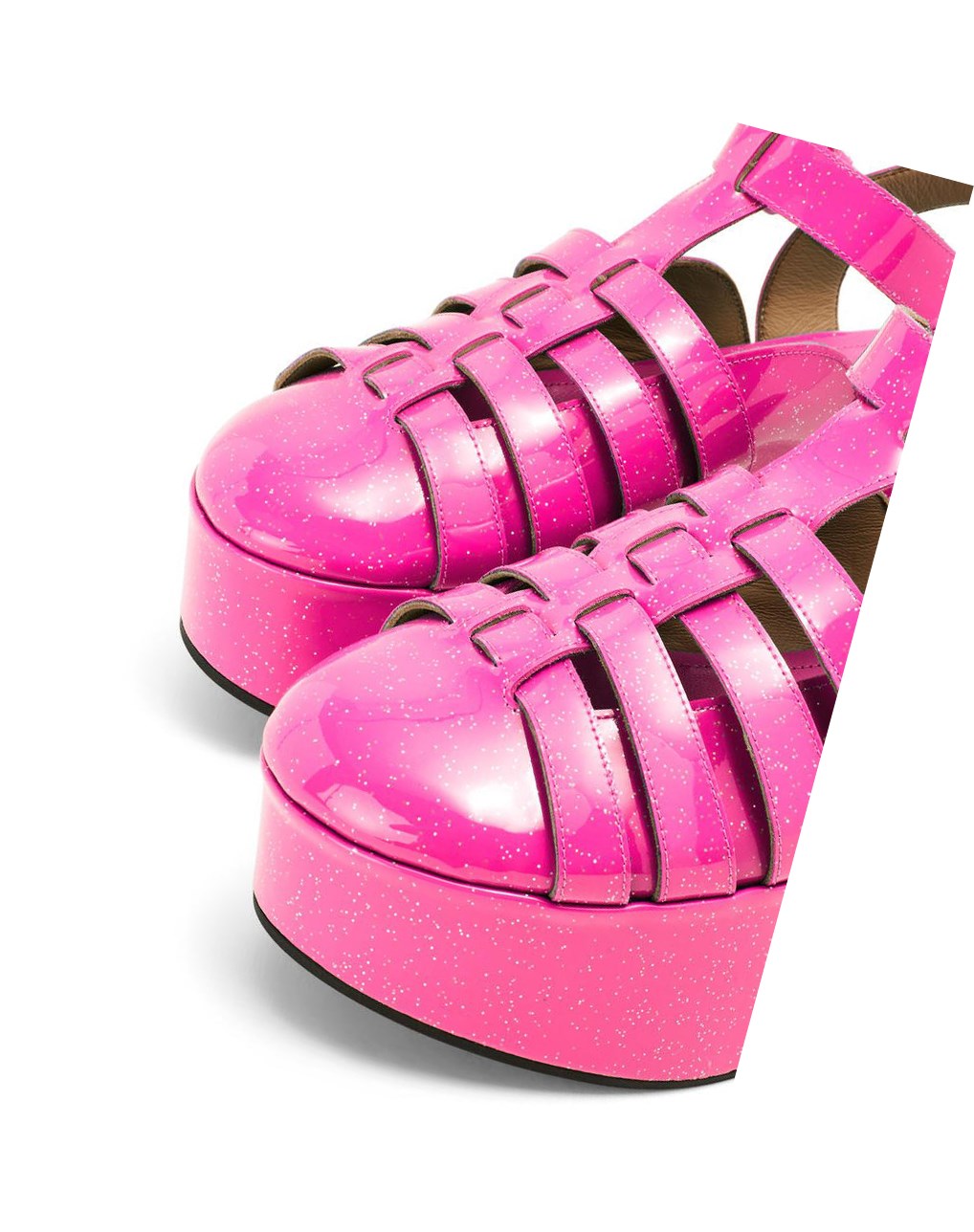 Loewe Wedge sandal in calfskin Rose | 5293YWIJU