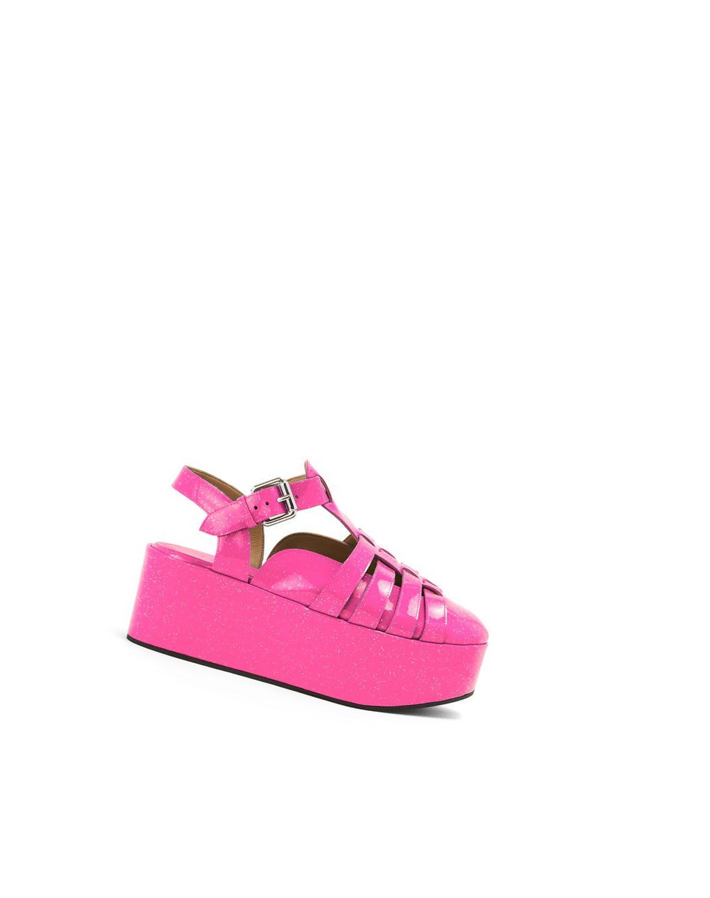 Loewe Wedge sandal in calfskin Rose | 5293YWIJU