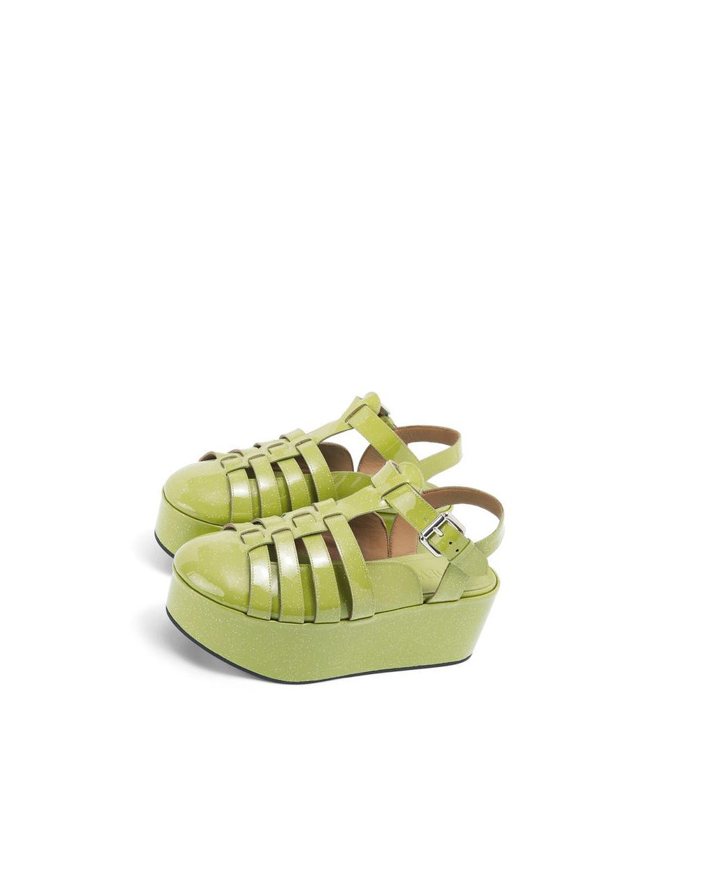 Loewe Wedge sandal in calfskin Vert | 8617XKYGS