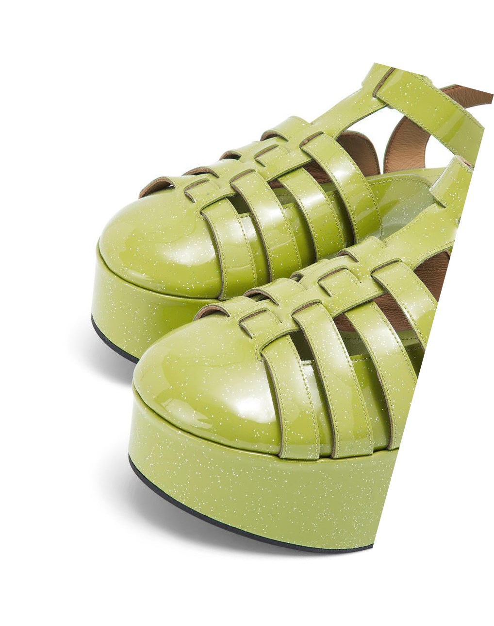 Loewe Wedge sandal in calfskin Vert | 8617XKYGS