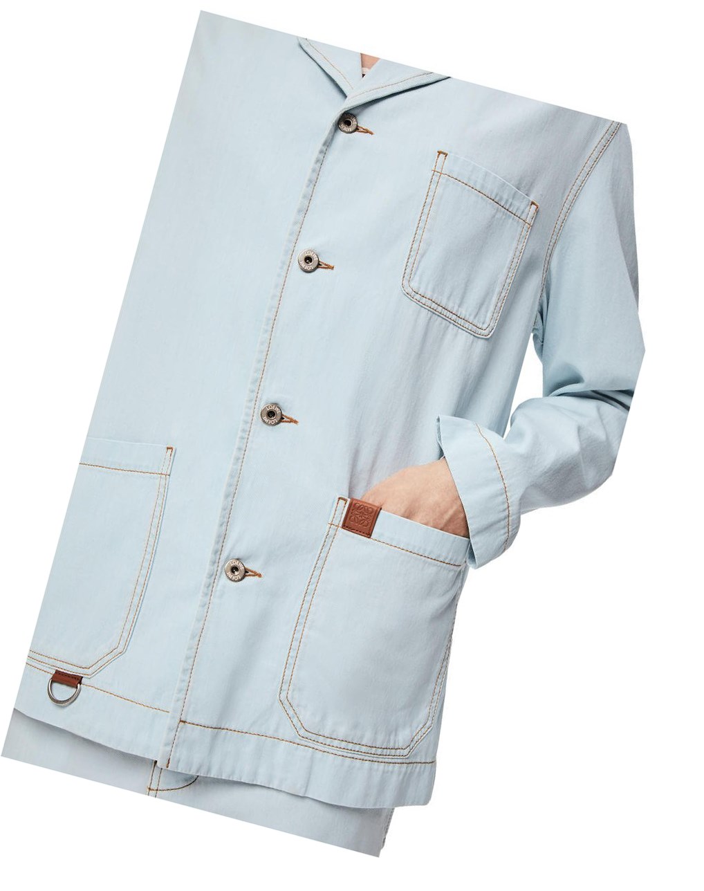 Loewe Workwear jacket in denim Bleu | 1836BREUN