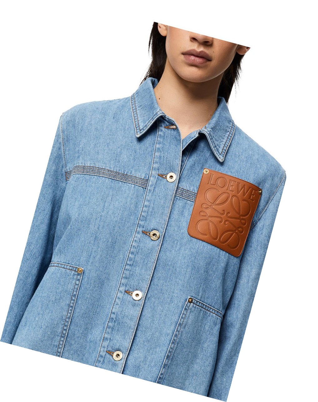 Loewe Workwear jacket in denim Bleu Clair | 2759GOIVQ