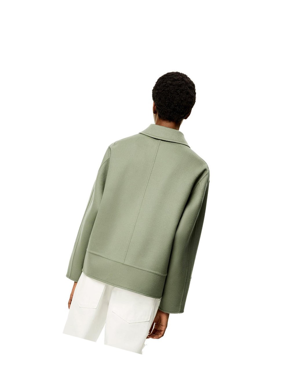 Loewe Workwear jacket in wool and cashmere Sage | 3167QBWXF