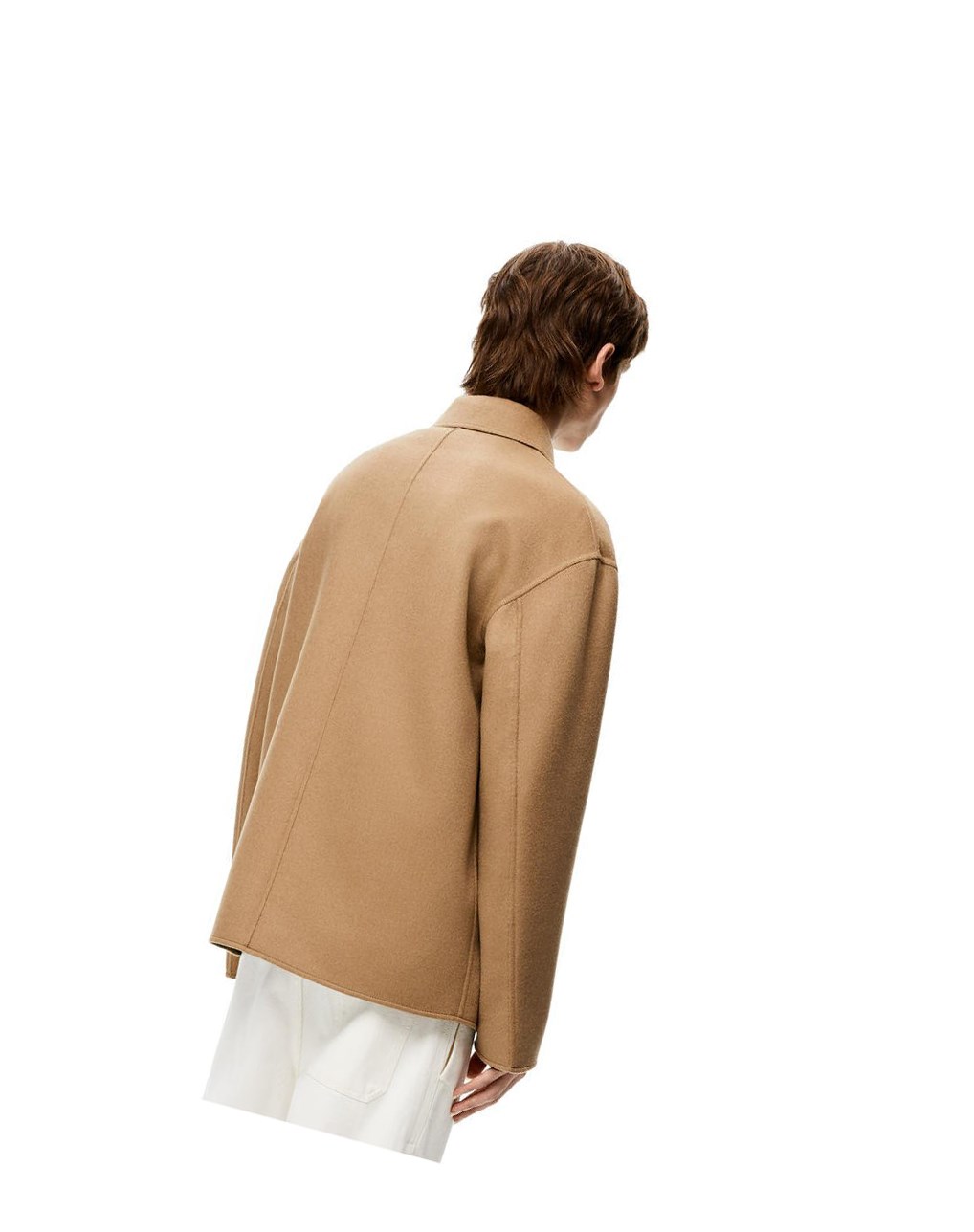 Loewe Workwear jacket in wool and cashmere Beige Kaki Vert | 4927LFISY