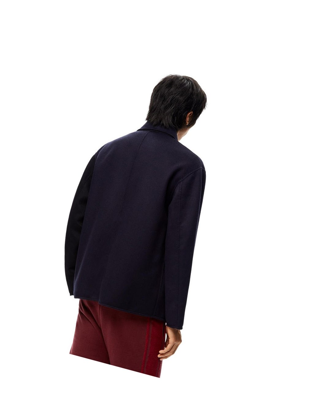 Loewe Workwear jacket in wool and cashmere Bleu Marine Bleu Noir | 7413TZGLY