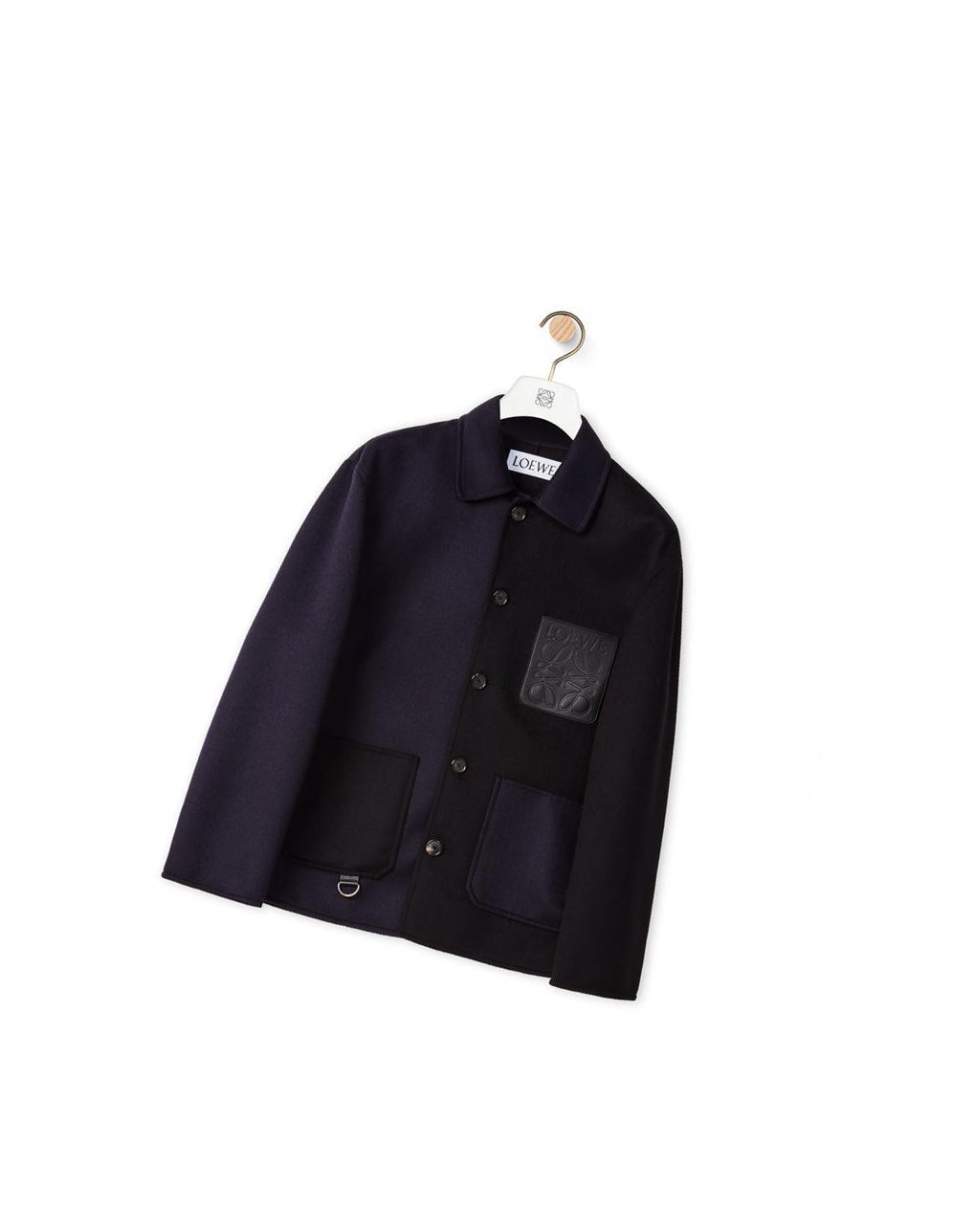 Loewe Workwear jacket in wool and cashmere Bleu Marine Bleu Noir | 7413TZGLY