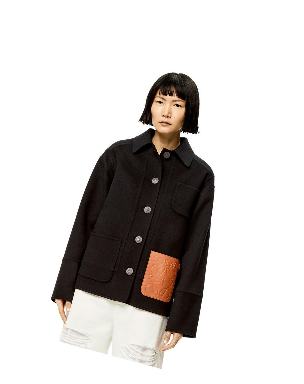 Loewe Workwear jacket in wool and cashmere Noir | 7962UJZFY