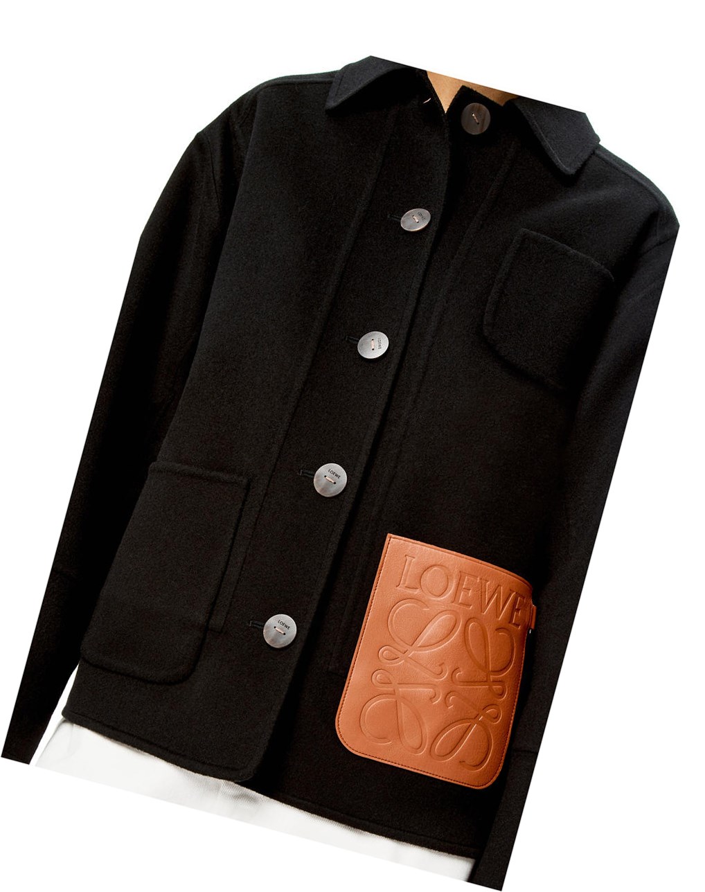 Loewe Workwear jacket in wool and cashmere Noir | 7962UJZFY