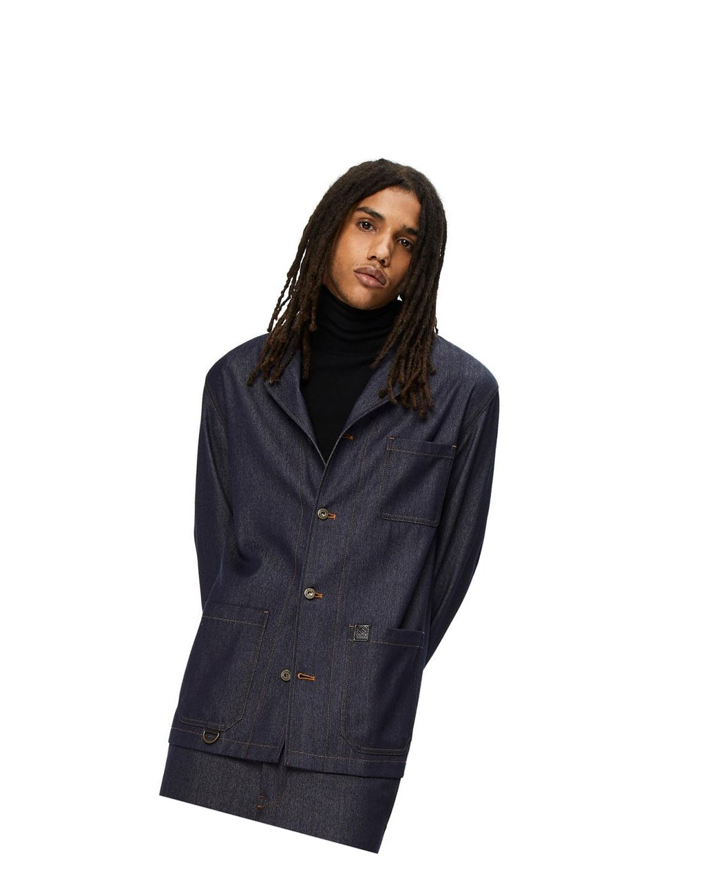 Loewe Workwear jacket in wool denim Bleu | 4681REHQT