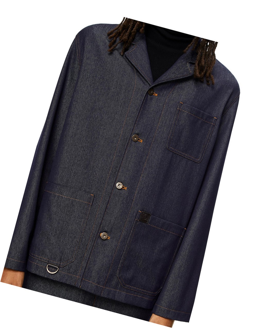 Loewe Workwear jacket in wool denim Bleu | 4681REHQT