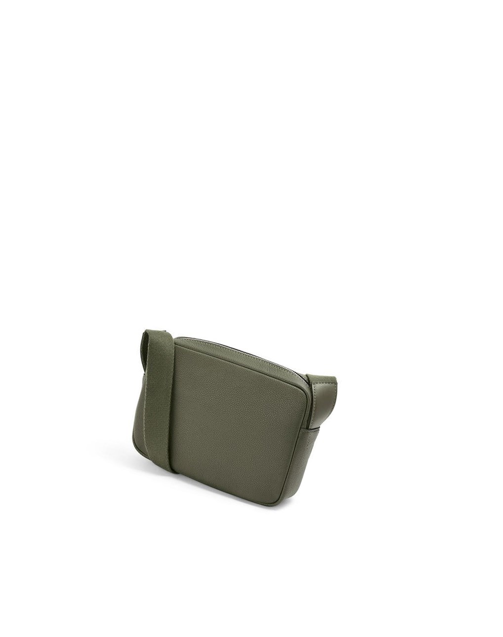 Loewe XS Military messenger bag in soft grained calfskin Kaki Vert | 0465HBMSV