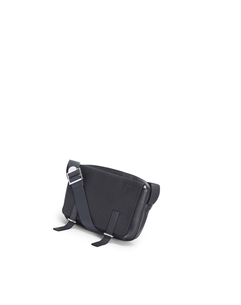 Loewe XS Military messenger bag in soft grained calfskin Anthracite | 2806GVPMS