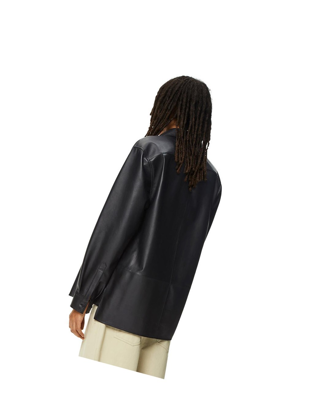 Loewe Zip overshirt in nappa Noir | 9205AZPRK