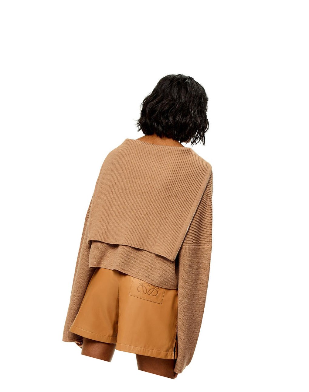 Loewe Zip-up sweater in wool Beige | 0251XYERU