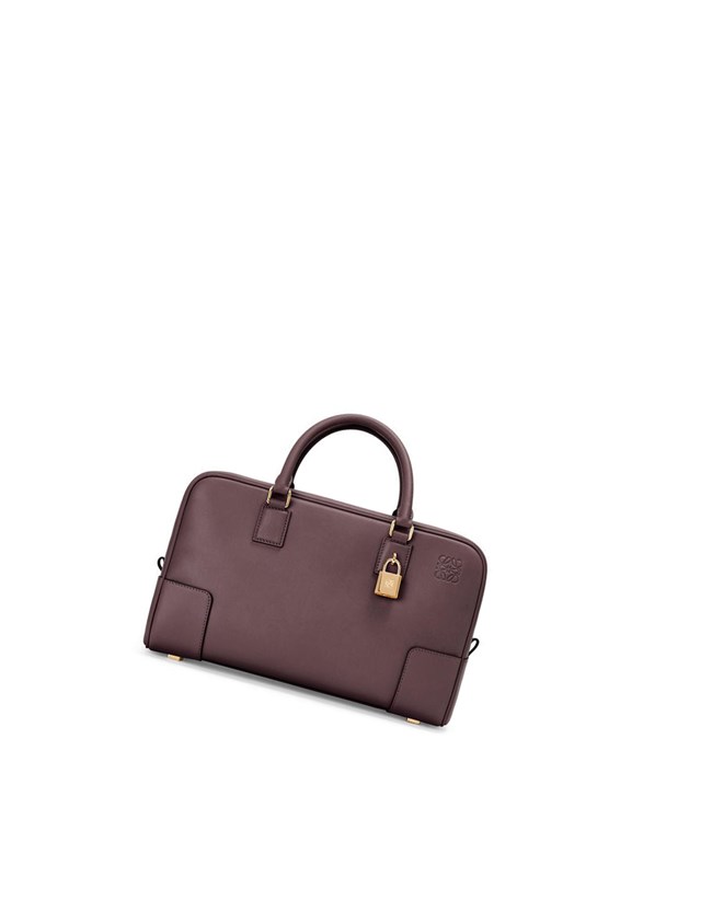 Loewe Amazona 28 bag in nappa calfskin Prune | 1647DICGJ