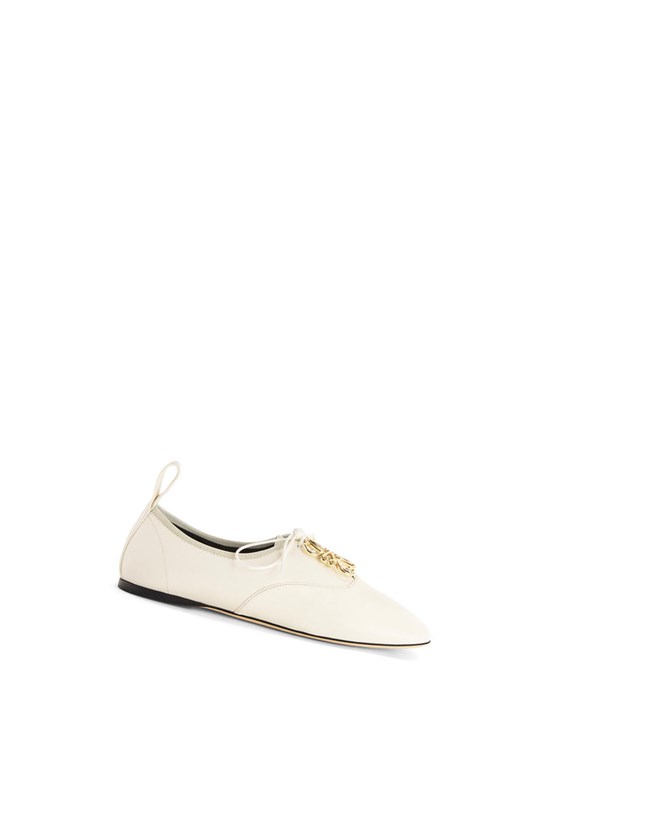 Loewe Anagram soft derby in lambskin Blanche | 0195SEWVH