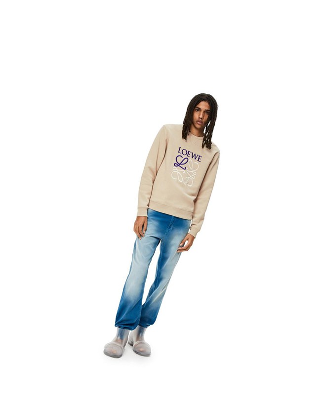 Loewe Anagram sweatshirt in cotton Grise | 2187FACSE