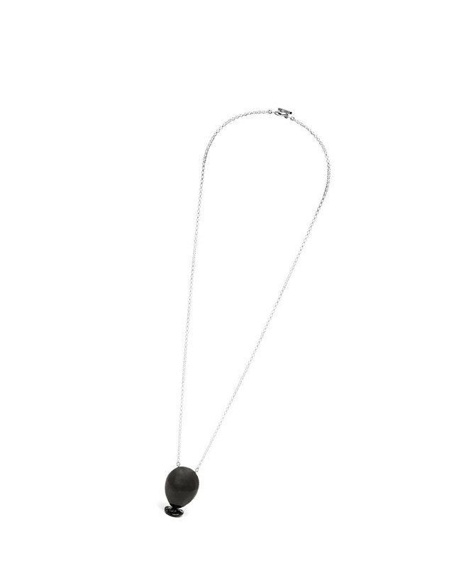 Loewe Balloon pendant in sterling silver and enamel Noir | 9436AVJDN