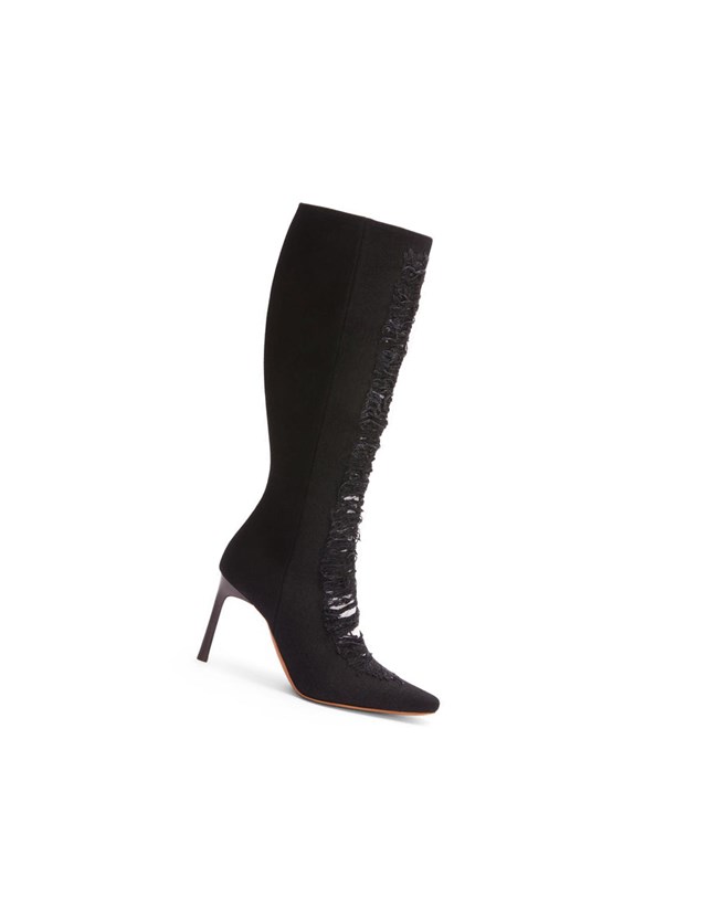 Loewe Boot in ripped denim Noir | 9716KRBSP