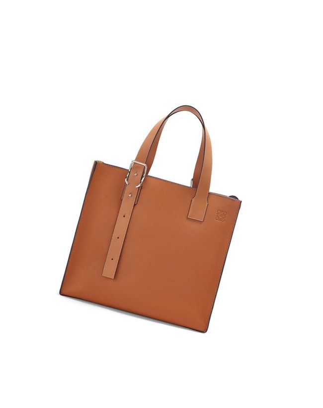 Loewe Boucle Zip tote in soft grained calfskin Tan | 6204THCDA