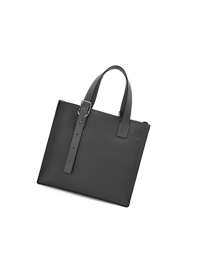 Loewe Boucle Zip tote in soft grained calfskin Noir | 8365BDSXM